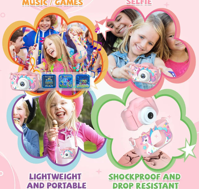 Children Camera 1080P HD Toddler Digital Video Camera 2.0-inch Kids Camera with Silicone Cases Toys for Christmas Birthday Gifts