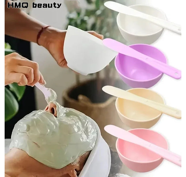 Face Mask Mixing Bowl Set Facial Skin Care Tools Kit Silicone Mask Brush Facial Applicator Spatula Measure Spoon Beauty Supplies