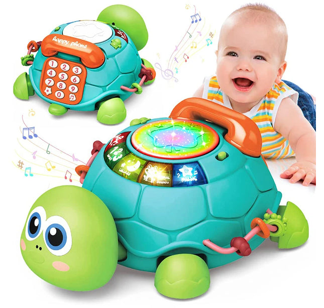 Baby Toys 6-18 Months Music Turtle Crawling Light Sound Music Toy Girl Boy Early Learning Educational Toys Infant Toddler Gifts