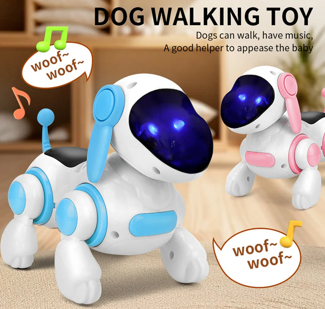 Smart Interactive Robotic Dog – Simulated Walking, Light & Music Toy for Kids Educational Crawling & Singing Fun