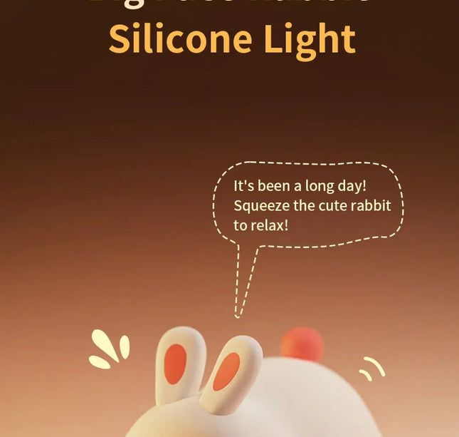 LED Night light Silicone Rabbit Touch Sensor lamp Cute Animal Light Bedroom Decor Gift for Kid Baby Child Table Lamp Home Decor