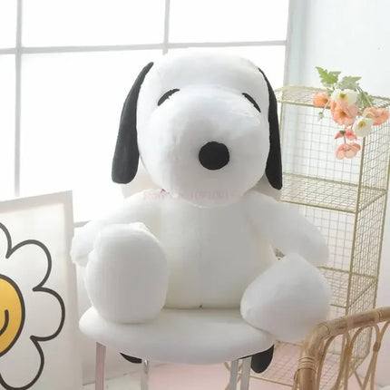 Big Snoopy Plush Toy – Kawaii White Dog Soft Stuffed Pillow Doll for Kids, Girlfriends & Birthday Gifts