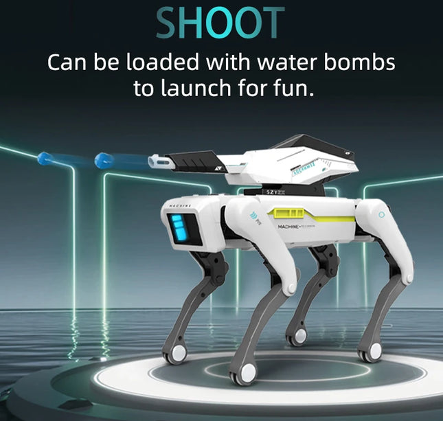 Teeggi RC Intelligent Robot Dog – Multifunctional Bionic Smart Mechanical Pet with Turret Educational Toy Gift