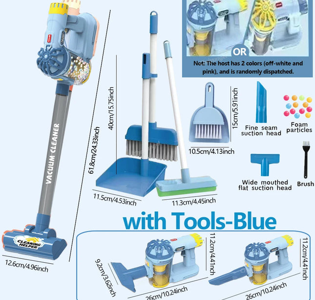 Kids Electric Vacuum Cleaner Toy – Simulation Cleaning Set for Toddlers Role Play & Educational Gifts