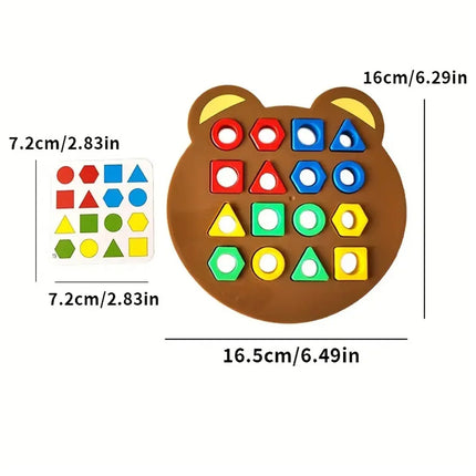 DIY Montessori Puzzle – Geometric Shape & Color Matching Game for Children