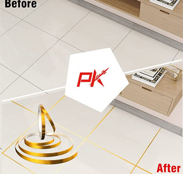 New 50M Gold Black Self-Adhesive Tile Stickers Tape Floor Waterproof Wall Gap Sealing Strip Tile Beauty Seam Sticker Home Decor