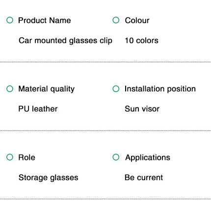 Car Eyeglass Holder Clip – Leather Magnetic Sun Visor Storage for Sunglasses