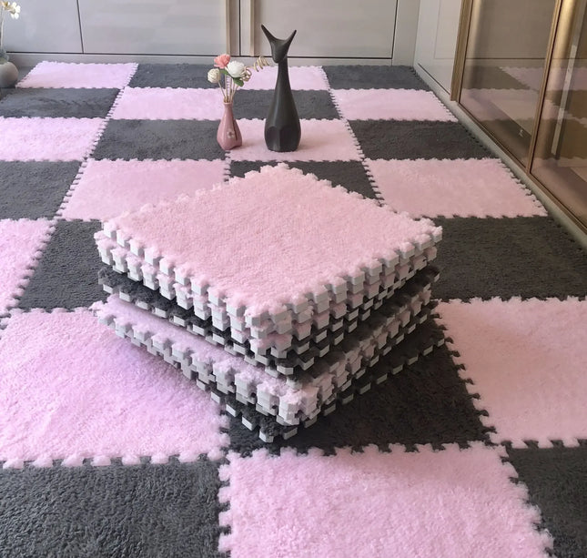 10/20pcs Baby Play Mat Set – Soft Plush EVA Foam Puzzle Carpet for Kids Room & Floor Warmth