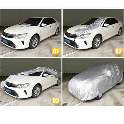 Universal Outdoor Car Cover – Full Exterior Sunshade & Snow Protection for Hatchback, Sedan & SUV