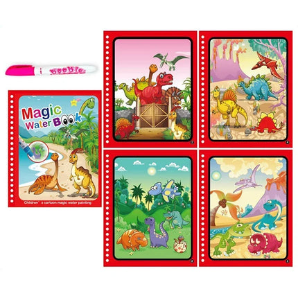 Children Early Education Toys Magical Book with Pen Water Drawing  Toys Gift Reusable Coloring Book Magic Drawing Book