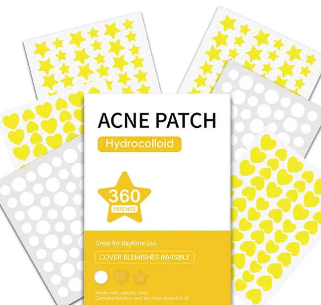 360Pcs Colorful Invisible Pimple Removal Anti-Acne Hydrocolloid Patches Spots Marks Concealer Beauty Makeup Tool Repair Sticker