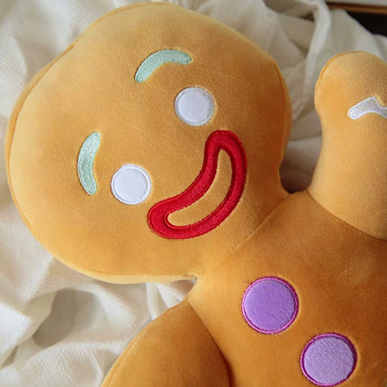 Gingerbread Man Plush Toy – Soft Stuffed Cookie Doll for Room Decoration & Birthday Gifts