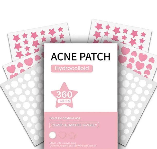 360Pcs Colorful Invisible Pimple Removal Anti-Acne Hydrocolloid Patches Spots Marks Concealer Beauty Makeup Tool Repair Sticker