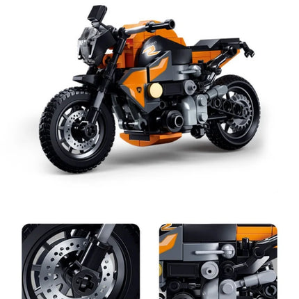 New Motorcycle Building Blocks Stable Base Model Bricks Cool Shape Kit Ornaments Educational Toys For Children