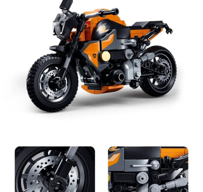 New Motorcycle Building Blocks Stable Base Model Bricks Cool Shape Kit Ornaments Educational Toys For Children