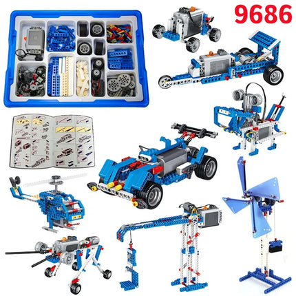 STEM 9686 Technical Building Blocks Set – Multi-Technology DIY Programming Kit for Kids & Educational School Projects