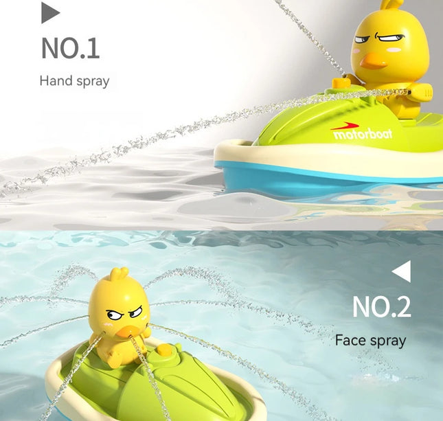 Automatic Water Spray Duck Toy – Sensory Bath Gift for Toddlers & Babies