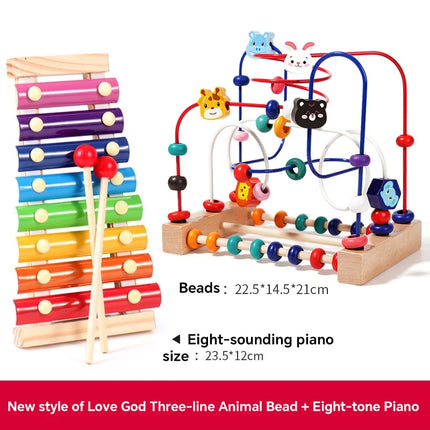Early Education Building Blocks & Beads – Intelligence Development Toy for Toddlers Ages 1–3 Boys & Girls
