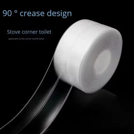 Transparent Acrylic Single-fold Kitchen And Bathroom Waterproof Mildew Stickers Sink Beautiful Stickers(3.2m*3.8cm)