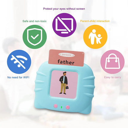 Early Education Flash Card Talking Flashcards for Kids Preschool Electronic Early Education Machine Gift Toddlers Montessori Toy