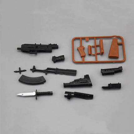 1/6 Scale Soldier Weapon Model Set – MP40, HK416, AK47 Puzzle Assembly Military Educational Toys