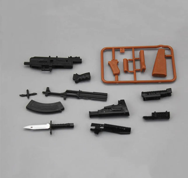 1/6 Scale Soldier Weapon Model Set – MP40, HK416, AK47 Puzzle Assembly Military Educational Toys