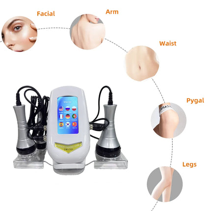 40K 3-in-1 Ultrasonic Body Shaping Instrument Beauty Massage Negative Pressure Slimming Facial Care Beauty Salon Dedicated