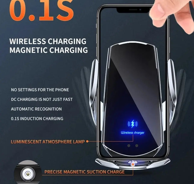 Car Wireless Charger Magnetic Auto Car Mount Phone Holder For iPhone Samsung Xiaomi Infrared Induction 15W Fast Charging Station
