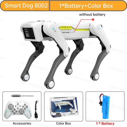 Teeggi RC Intelligent Robot Dog – Multifunctional Bionic Smart Mechanical Pet with Turret Educational Toy Gift