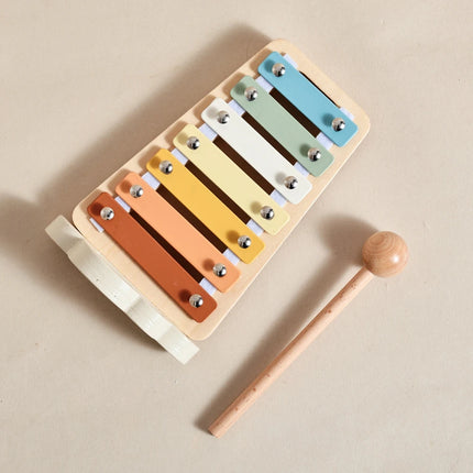Montessori Musical Instruments Set – Wooden Drum & Xylophone Toys for Babies 0–12 Months Early Education
