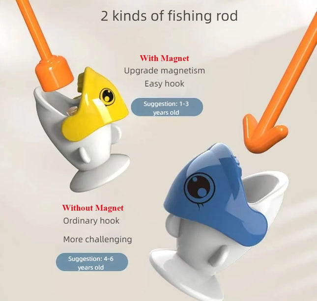 Magnetic Dinosaur Fishing Game – Montessori Toy with Rod for Toddlers & Kids