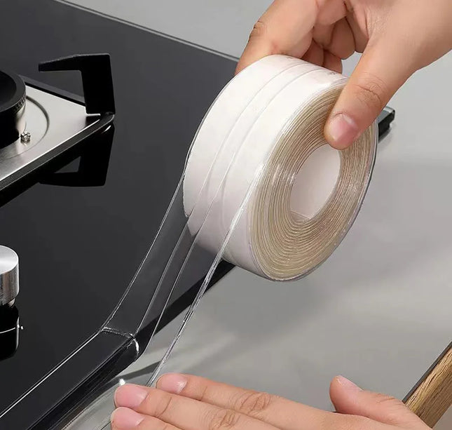 Transparent Acrylic Single-fold Kitchen And Bathroom Waterproof Mildew Stickers Sink Beautiful Stickers(3.2m*3.8cm)