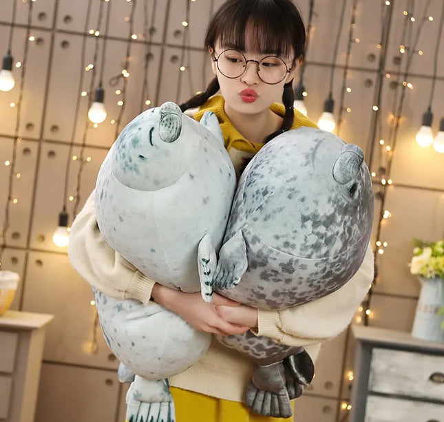 Hot 3D Novelty Throw Pillows Cute Real Life Sea Lion Plush Toys Soft Seal Plush Stuffed Plush Housewarming Party Hold Pillow