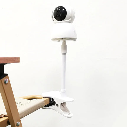 Portable Bendable Camera Holder – No-Punch Clamp Mount for Baby Monitor or Webcam