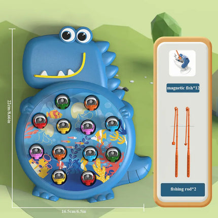 Magnetic Dinosaur Fishing Game – Montessori Toy with Rod for Toddlers & Kids
