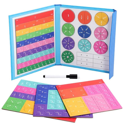 Wooden Magnetic Tangram Puzzle – Educational Montessori Book Toy for Children
