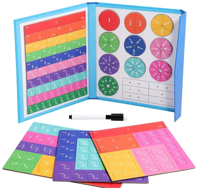Wooden Magnetic Tangram Puzzle – Educational Montessori Book Toy for Children