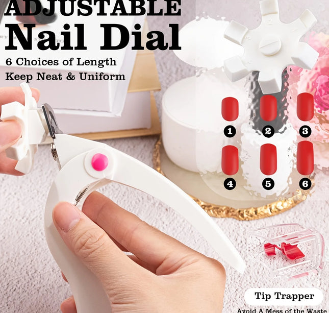Acrylic Nail Clipper Adjustable Stainless Steel Cutter Trimmer for Nail Art Beauty Salon Tool Manicure Project