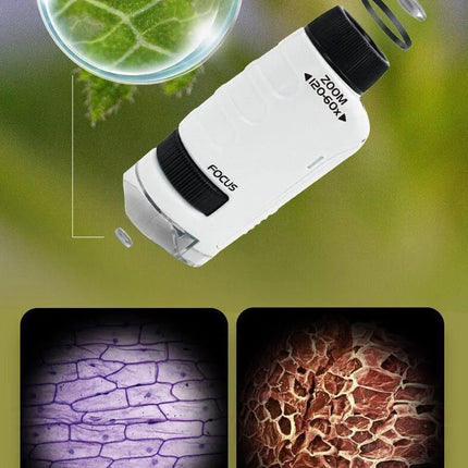 Handheld Microscope Kit Lab LED Light 60X 120X Home School Biologi Cal Science Educational Toys For Children Brinquedo STEM Gift