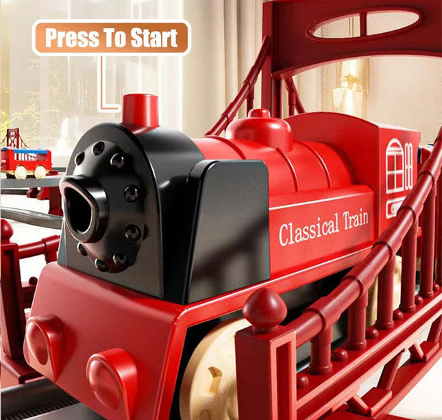Electric Rail Train Set – Educational Assembly Model Toy for Boys, Simulation Track for Christmas & Birthday Gifts
