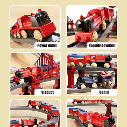 Electric Rail Train Set – Educational Assembly Model Toy for Boys, Simulation Track for Christmas & Birthday Gifts