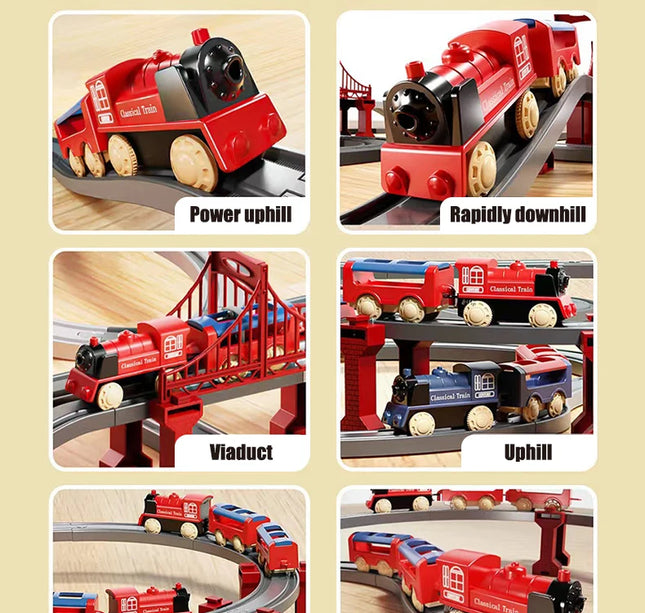 Electric Rail Train Set – Educational Assembly Model Toy for Boys, Simulation Track for Christmas & Birthday Gifts