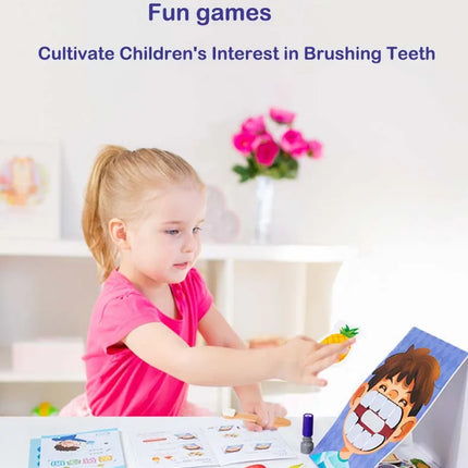 Montessori Brush Teeth Simulation Toy – Parent-Child Educational Puzzle Game for Kids Fine Motor Skills