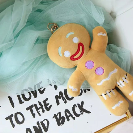 Gingerbread Man Plush Toy – Soft Stuffed Cookie Doll for Room Decoration & Birthday Gifts