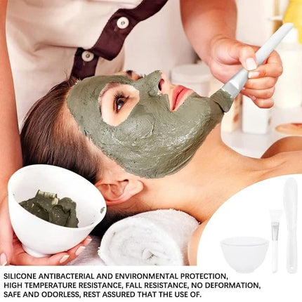 Face Mask Mixing Bowl Set Facial Skin Care Tools Kit Silicone Mask Brush Facial Applicator Spatula Measure Spoon Beauty Supplies