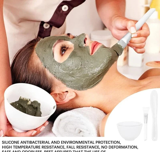 Face Mask Mixing Bowl Set Facial Skin Care Tools Kit Silicone Mask Brush Facial Applicator Spatula Measure Spoon Beauty Supplies