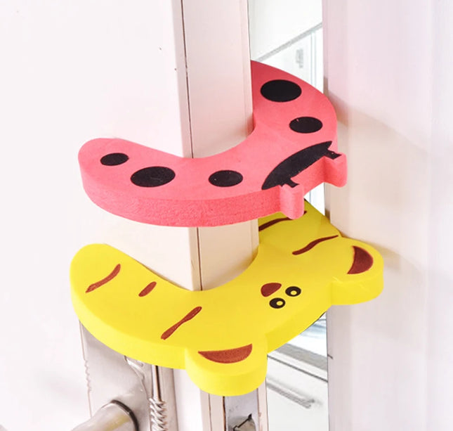 Cartoon Door Stopper – 2/5pcs Anti-Pinch Lock for Child Safety & Finger Protection