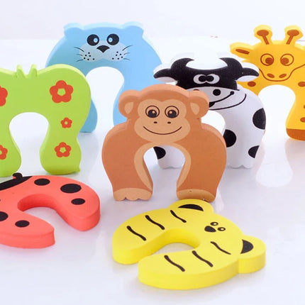 Cartoon Door Stopper – 2/5pcs Anti-Pinch Lock for Child Safety & Finger Protection
