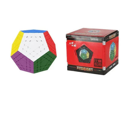 [Picube] SengSo 5x5 Megaminx 5x5x5 Gigaminx Magic Cube Black Base Mega Professional Cubo Magico Learning Educational Toys