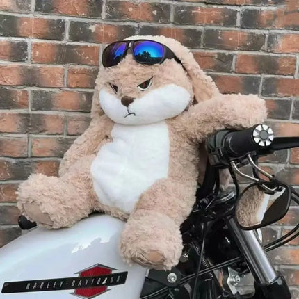 Large Angry Rabbit Plush Toy – Kawaii Stuffed Animal Doll for Room Decor & Birthday Gifts